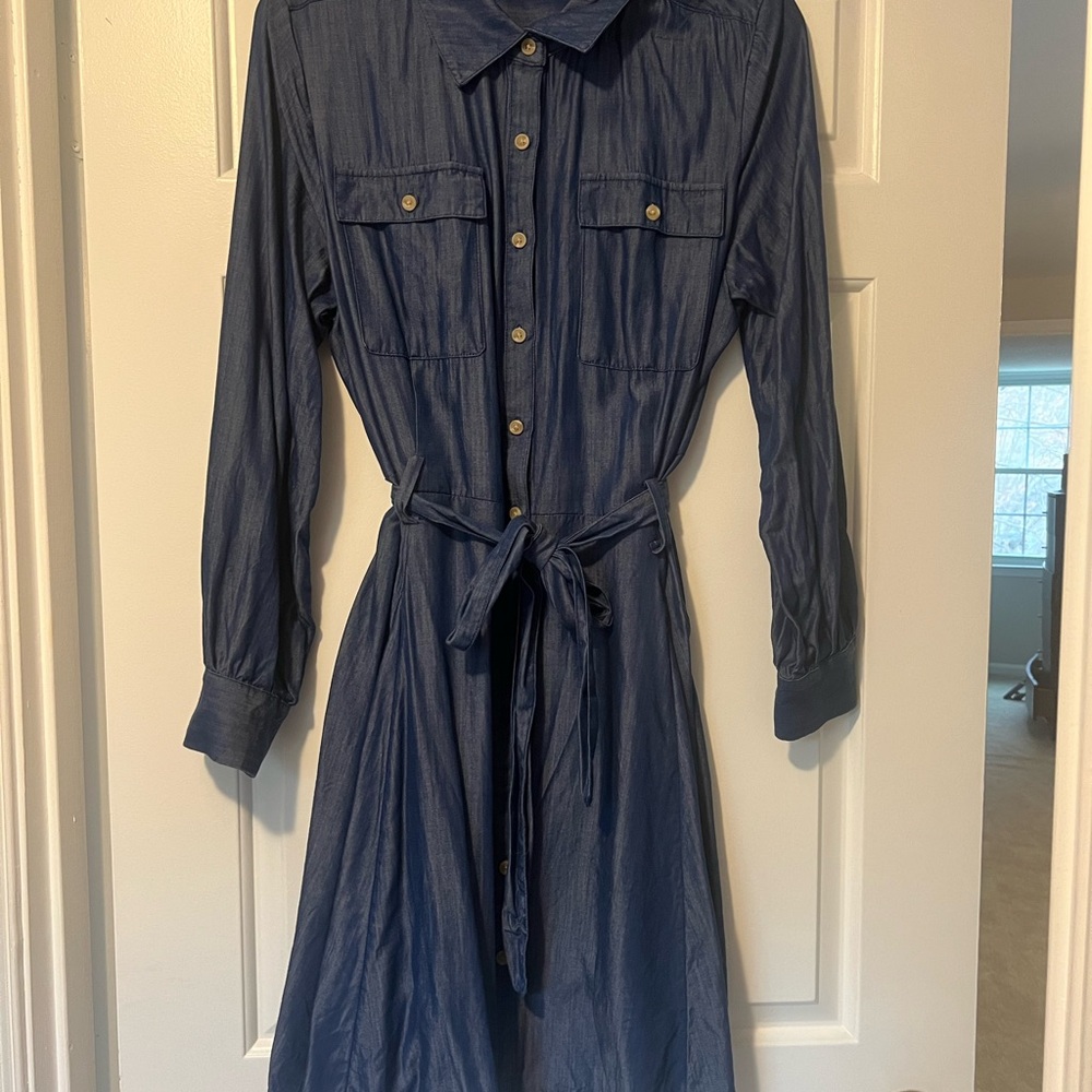 Blue Denim Shirt Dress